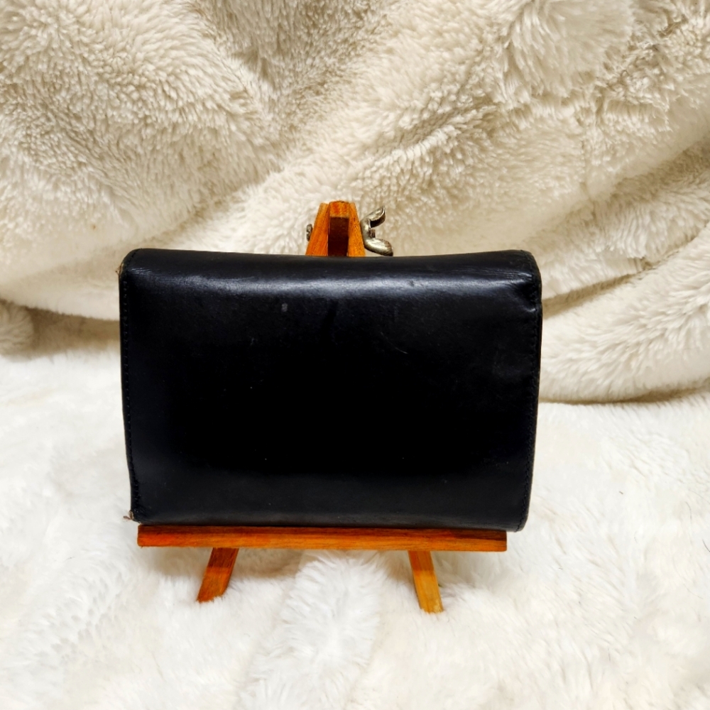 Vtg Black Coach Billfold - Picture 2 of 15